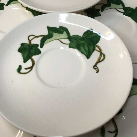 Set 8 Metlox Pottery Poppy Trail California Ivy Tea Coffee Saucers - Picture 2 of 5